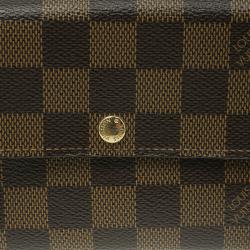 Pre Owned Louis Vuitton Damier Ebene Canvas Sarah Wallet