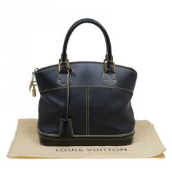 Pre Owned Louis Vuitton Black Suhali Leather Lockit PM Bag