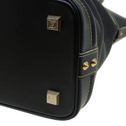 Pre Owned Louis Vuitton Black Suhali Leather Lockit PM Bag