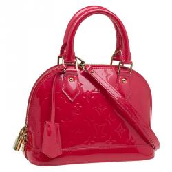 Pre Owned Louis Vuitton Rouge Grenadin Monogram Vernis Alma BB Bag