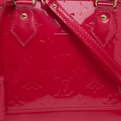 Pre Owned Louis Vuitton Rouge Grenadin Monogram Vernis Alma BB Bag