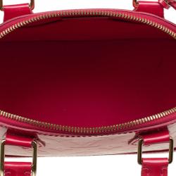 Pre Owned Louis Vuitton Rouge Grenadin Monogram Vernis Alma BB Bag
