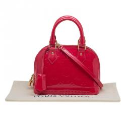 Pre Owned Louis Vuitton Rouge Grenadin Monogram Vernis Alma BB Bag