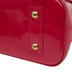 Pre Owned Louis Vuitton Rouge Grenadin Monogram Vernis Alma BB Bag