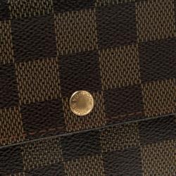 Pre Owned محفظة لوي فيتون سارا كانفاس دامييه أيبين 