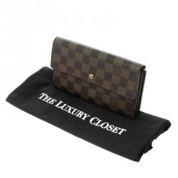 Pre Owned محفظة لوي فيتون سارا كانفاس دامييه أيبين 