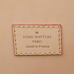 مملوكة مسبقًا حقيبة لوي فيتون وكريستيان لوبوتان شوبينغ شعر عجل وكانفاس مونوغرامي حمراء