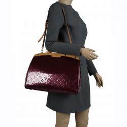 Pre Owned Louis Vuitton Amarante Monogram Vernis Brea GM Bag