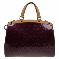 Pre Owned Louis Vuitton Amarante Monogram Vernis Brea GM Bag