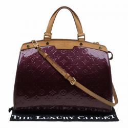 Pre Owned Louis Vuitton Amarante Monogram Vernis Brea GM Bag