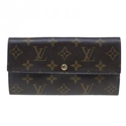 Pre Owned Louis Vuitton Monogram Coated Canvas Sarah Wallet