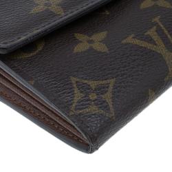 Pre Owned Louis Vuitton Monogram Coated Canvas Sarah Wallet