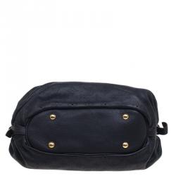 Pre Owned Louis Vuitton Black Monogram Mahina Leather XS Bag