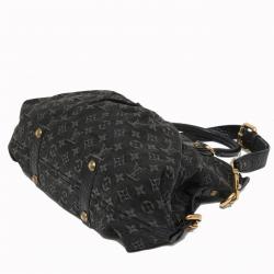 Pre Owned Louis Vuitton Black Monogram Denim Neo Cabby MM Bag