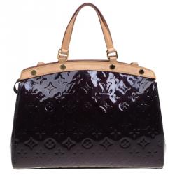 Pre Owned Louis Vuitton Amarante Monogram Vernis Brea MM Bag