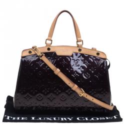 Pre Owned Louis Vuitton Amarante Monogram Vernis Brea MM Bag