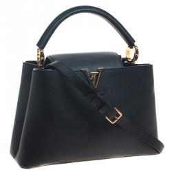 Pre Owned Louis Vuitton Black Taurillon Leather Capucines PM Bag