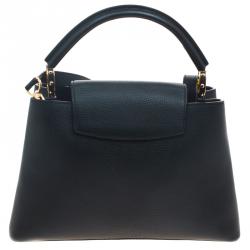 Pre Owned Louis Vuitton Black Taurillon Leather Capucines PM Bag