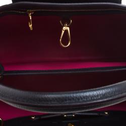 Pre Owned Louis Vuitton Black Taurillon Leather Capucines PM Bag