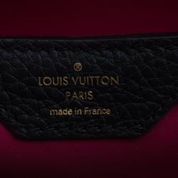 Pre Owned Louis Vuitton Black Taurillon Leather Capucines PM Bag