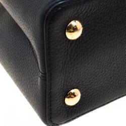Pre Owned Louis Vuitton Black Taurillon Leather Capucines PM Bag