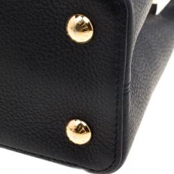 Pre Owned Louis Vuitton Black Taurillon Leather Capucines PM Bag