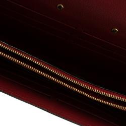 Louis Vuitton Cherry Leather Monogram Canvas Pallas Wallet