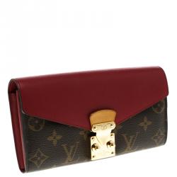 Louis Vuitton Cherry Leather Monogram Canvas Pallas Wallet