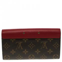 Louis Vuitton Cherry Leather Monogram Canvas Pallas Wallet