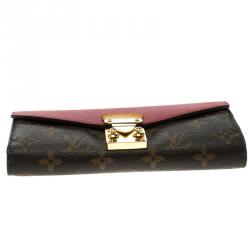 Louis Vuitton Cherry Leather Monogram Canvas Pallas Wallet