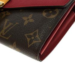 Louis Vuitton Cherry Leather Monogram Canvas Pallas Wallet