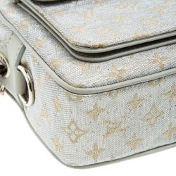 Pre Owned Louis Vuitton Silver Monogram Shine Mini Lin Limited Edition Mckenna Bag