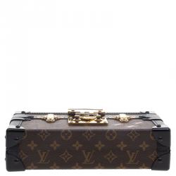 Pre Owned Louis Vuitton Black Monogram Canvas Petite Malle Bag