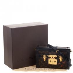 Pre Owned Louis Vuitton Black Monogram Canvas Petite Malle Bag