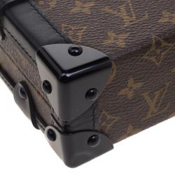 Pre Owned Louis Vuitton Black Monogram Canvas Petite Malle Bag