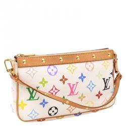 مملوكة مسبقًا Louis Vuitton White Monogram Multicolore Pochette Accessoires