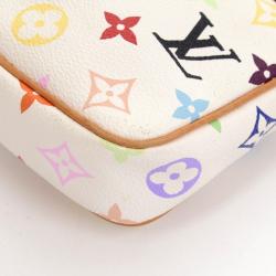مملوكة مسبقًا Louis Vuitton White Monogram Multicolore Pochette Accessoires