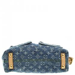 مملوكة مسبقًا Louis Vuitton Blue Monogram Denim Baggy PM Bag
