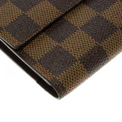 Louis Vuitton Damier Ebene Canvas Sarah Wallet
