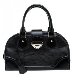 Pre Owned Louis Vuitton Black Epi Leather Bowling Montaigne GM Bag