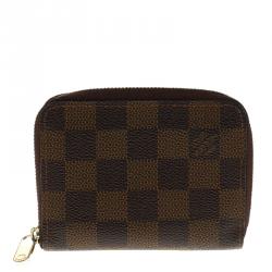 Pre Owned محفظة عملات معدنية لوي فيتون سيبي كانفاس دامييه أيبين