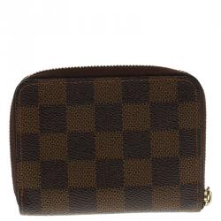 Pre Owned محفظة عملات معدنية لوي فيتون سيبي كانفاس دامييه أيبين