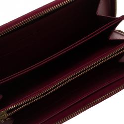 Louis Vuitton Red Monogram Vernis Zippy Wallet