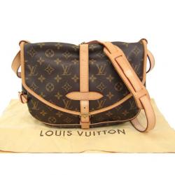 Pre Owned Louis Vuitton Monogram Canvas Saumur 30 Bag
