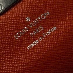 Pre Owned Louis Vuitton Orange Epi Leather Monogram Canvas Marie Rose Clutch