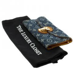 Pre Owned محفظة لوي فيتون اميليا دنيم مونوغرامي زرقاء