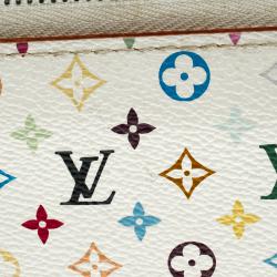 Louis Vuitton White Multicolore Monogram Canvas Zippy Wallet