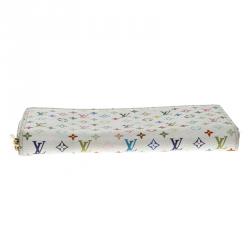Louis Vuitton White Multicolore Monogram Canvas Zippy Wallet