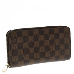 Louis Vuitton Damier Ebene Canvas Zippy Wallet