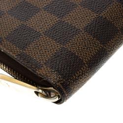 Louis Vuitton Damier Ebene Canvas Zippy Wallet